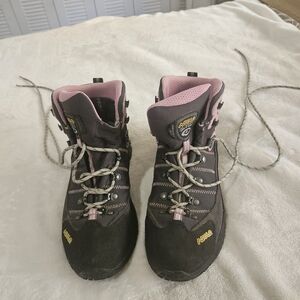 Asolo Women's Pink and Black Hiking Boots